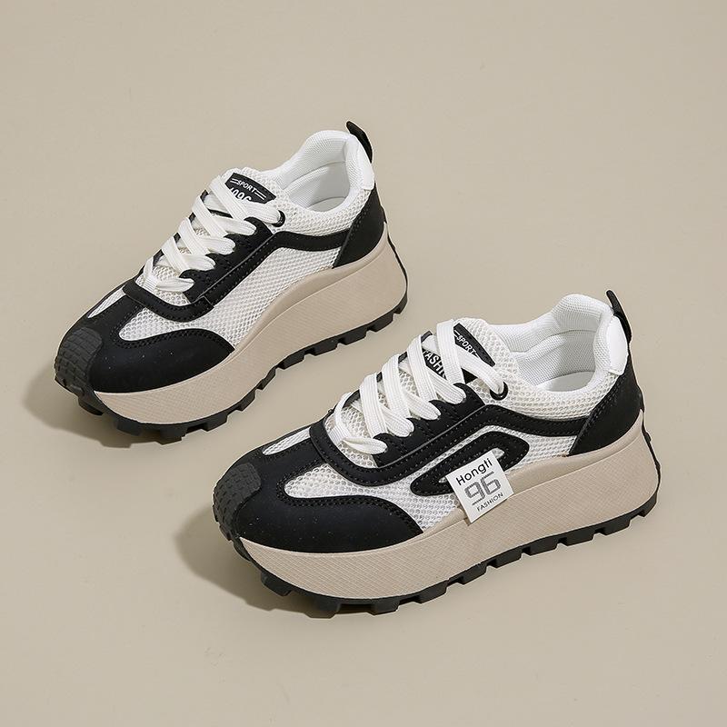 Hollow Daddy Shoes Women's Summer New Breathable Lightweight Student Casual Sneakers -