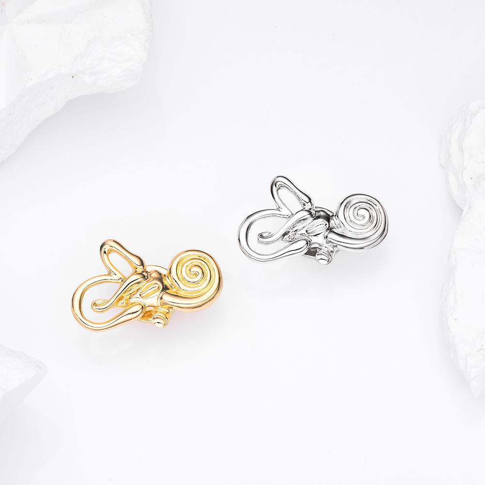 Hanreshe Medical Otology Cochlear Brooch Anatomy Lapel Backpack Badge Ear Pins Medicine Jewelry for Doctor Nurse