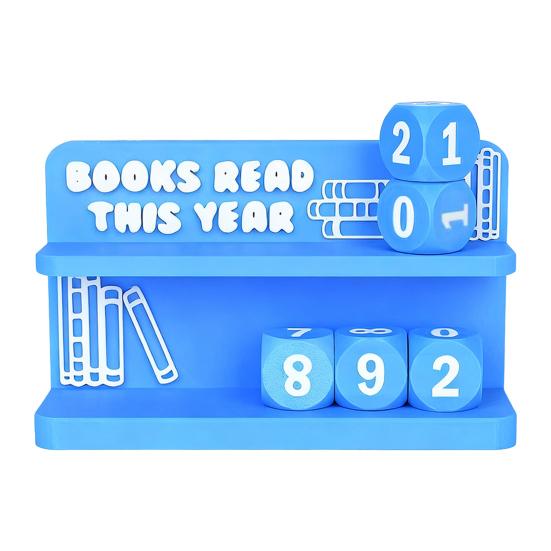 Reading Counter Bookshelf Decor Book Read This Year Ornament Yearly Reading Record Reading Challenge Tracker Gift for Book Lovers