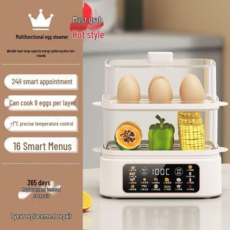 Large Capacity Electric Egg Steamer: Automatic