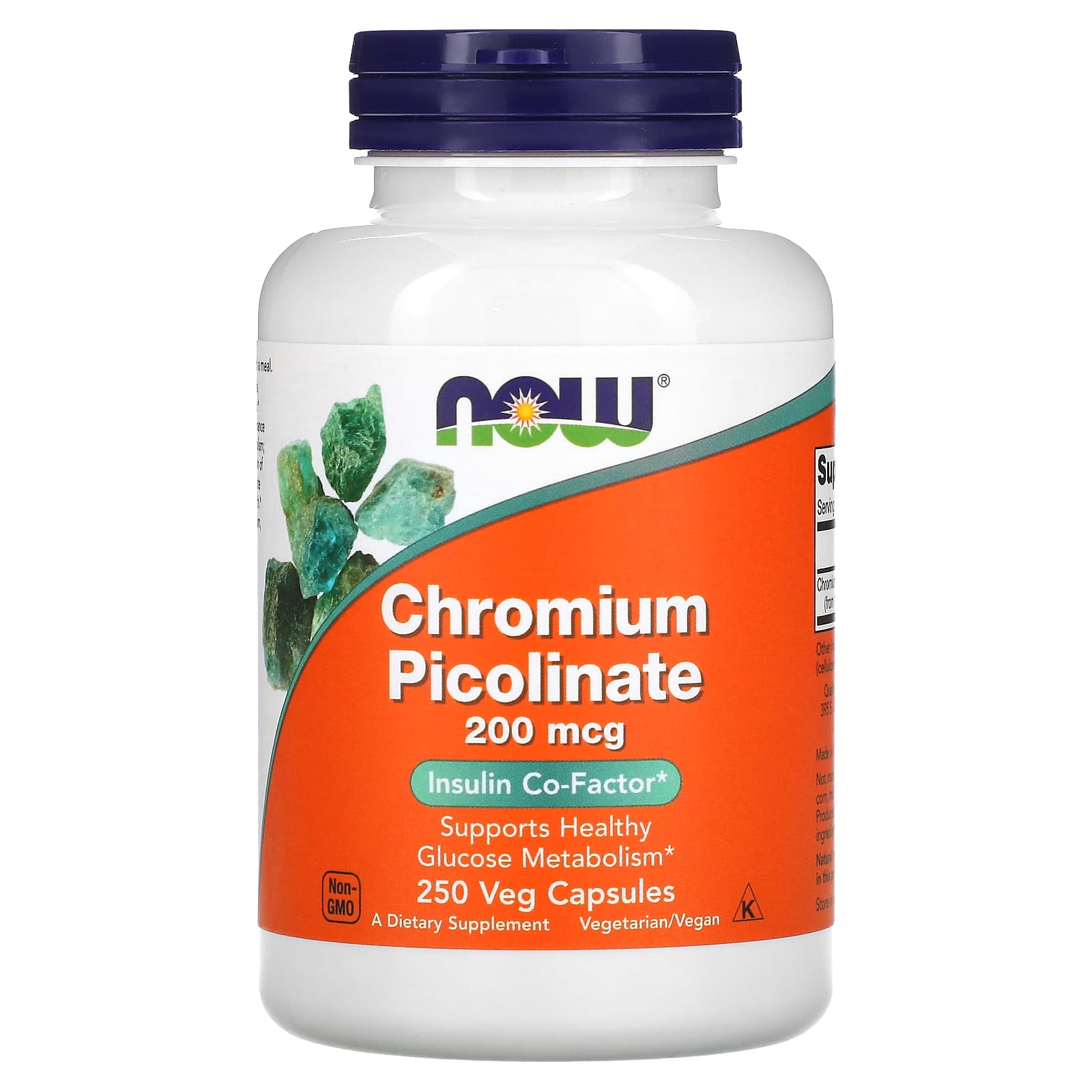 

Chromium Picolinate, 200Mcg, 250 Veggie Caps