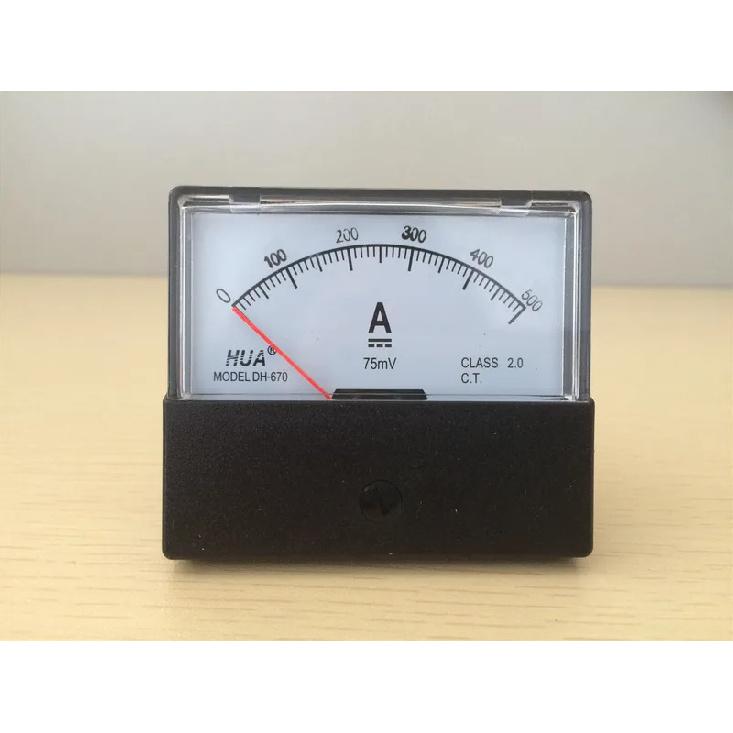 DH-670 5A 10A 20A 30A 50A 100A 200A 500ADC Analog Amp Panel Meter Current Ammeter