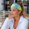 Atletik Kafa Bandı, Tie-Dye Degrade Spor Kafa Bandı, Kaymaz Elastik Nefes Alabilen Ter Emici Kumaş Saç Bandı Koşu Yoga Fitness Günlük Kullanım İçin