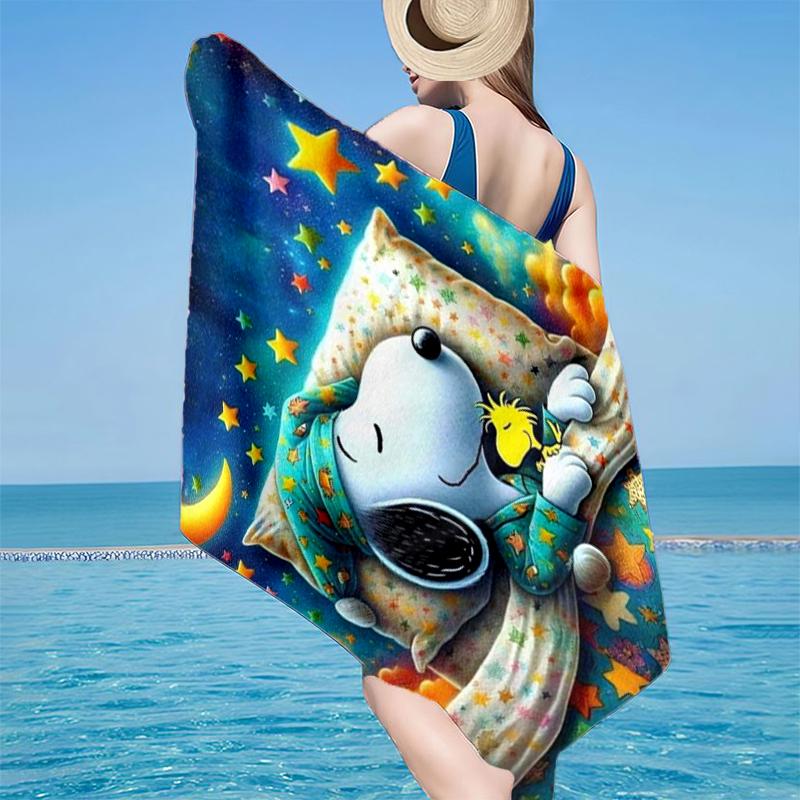Cute Dog Sweet Dreams Beach Towel, Super Soft Microfiber, Gift for Her/Him, Birthday, for Pool, Beach, Travel, Home Decor Fan gifts