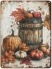 Herfst Blikbord Vintage Metaal Herfst Wanddecoratie voor Huis Keuken Portiek en Tuin Rustieke Herfst Oogst en Thanksgiving Decoratie