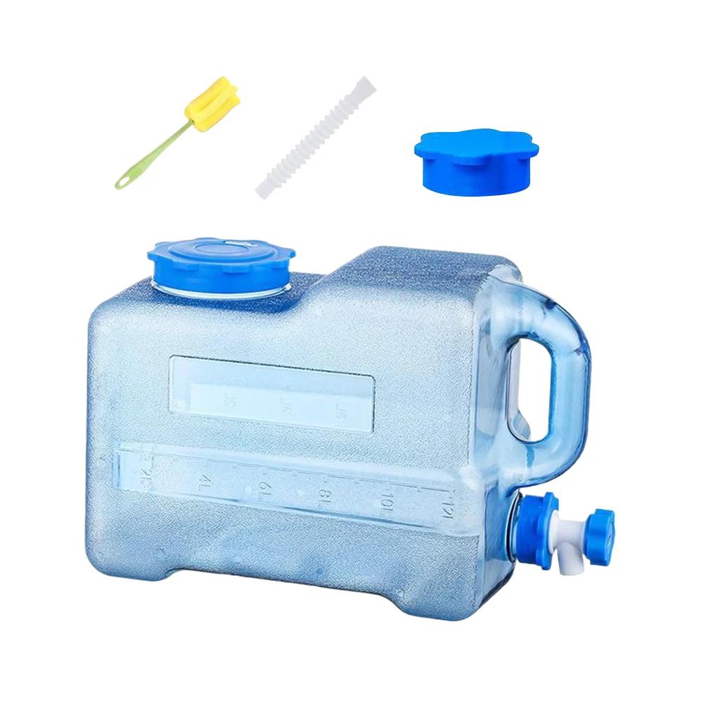 Water Dispenser Carrier with Faucet Large Capacity Emergency Water Barrel Container for Vehicle Car Outdoor Camping Bucket