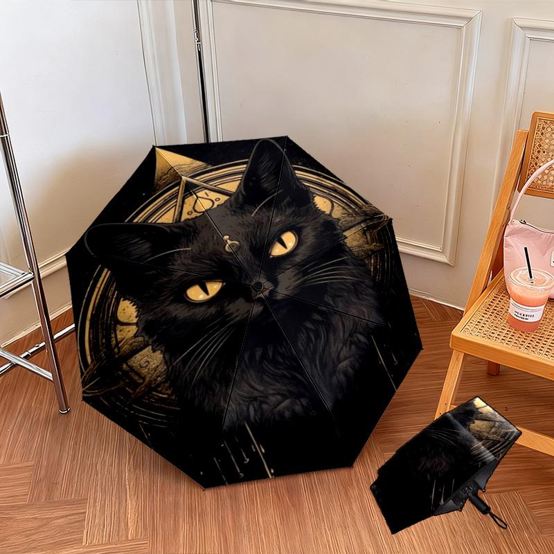 1PC Cats Automatic Umbrella - Suitable Travel Outdoor Portable Umbrella Birthday Gift Daily Essentials