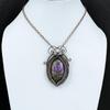 Tree Of Life Purpurite Pendant Copper Wire Wrapped Jewelry Rainbow Moonstone Pendant Handmade Copper Wire Pendant Gemstone Pendant For Gift