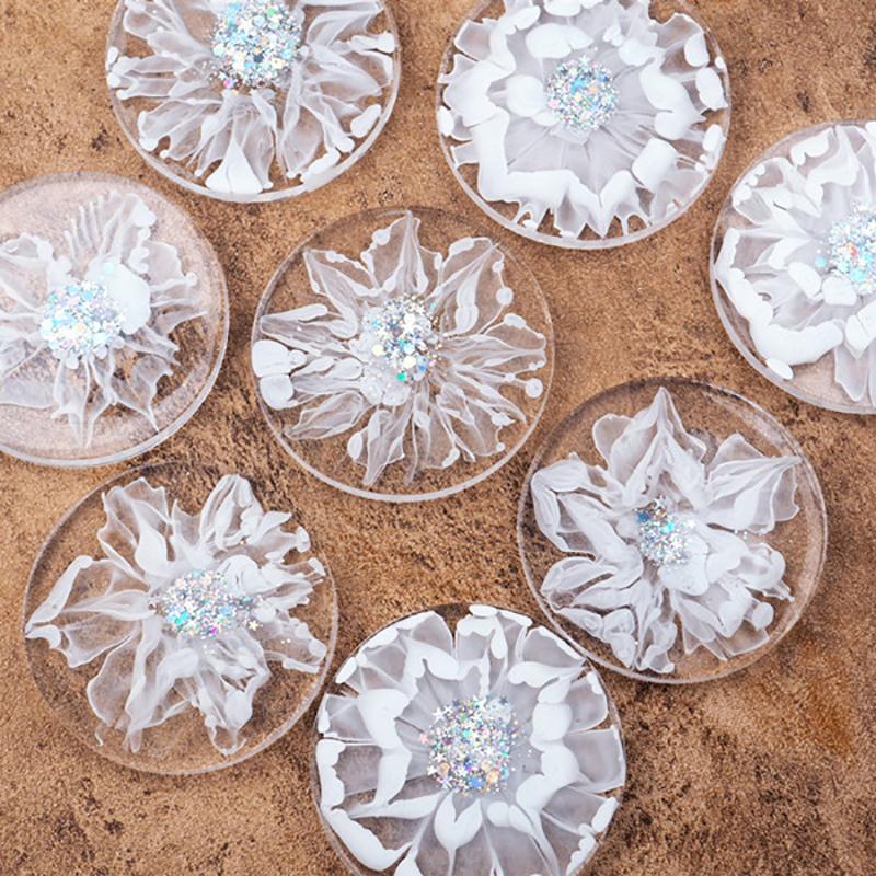 Silikonová podložka pod sklenice Úložný držák Sada Forma pro odlévání pryskyřice Epoxidová forma Řemeslo DIY