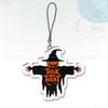 Halloween Pumpkin Ghost Ornaments for Cars 2D Acrylic Rearview Mirror Holiday-themed Decorative Pendants Pendant Keychain