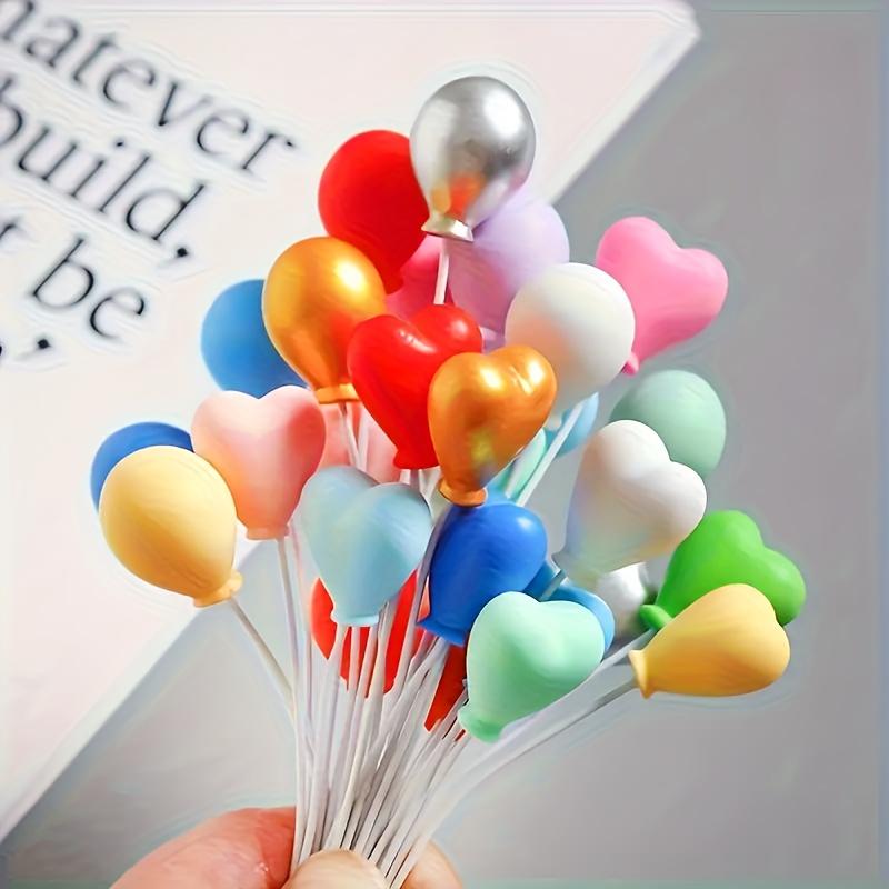 20PCS Resin Balloon Charms DIY Dollhouse Accessories For Miniature Dollhouses Micro Model Photography Props Decorative Balloons