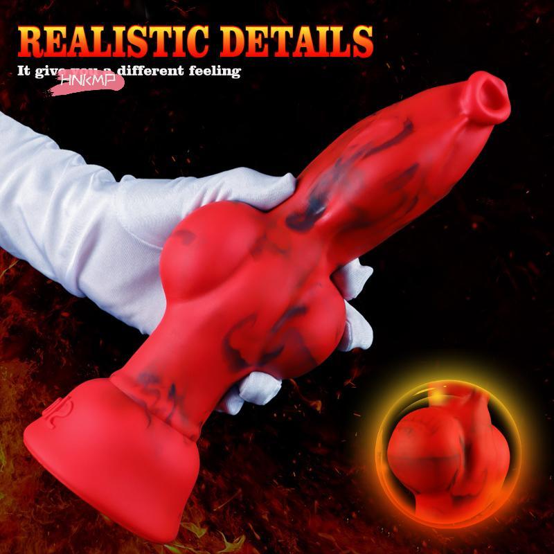 Red Giant Realistic Dildo Soft Silicone Suction Cup Anal Plug Dilation Durable Sex Toy for Women Men Prostate Massage 18+