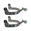 1 Pair Spurs Stainless Steel Spanish Cowboy Riding Equipment Knight Equestrian Hand Carved Gears Supplies New 2025 Men W9E8