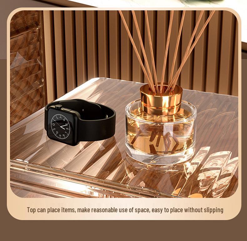 Dustproof Glass Cup Rack & Drain Box for Tea, Coffee, and Water Cups