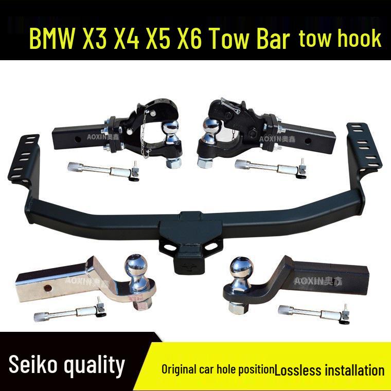 BMW X3 X4 X5 X6 M Reinforced Tow Hook Bumper Guard with Trailer Hitch