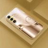 Golden Wave Pattern Glass Phone Case Suitable for Samsung Galaxy S26 S25 S24 S23 S22 S21 S20 FE/Ultra/Plus Dust Resistance