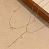 18K Goldplattierte S925 Sterling Silber Zirkon Anhänger Halskette - Minimalistisches Quasten Design für Damen
