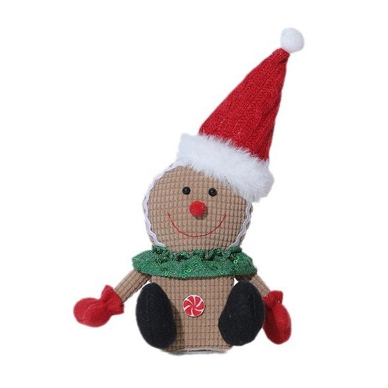 

Holiday LED Gingerbreads Figurines Plush Dolls Light Up Toy Ornament for Christmas Table Centerpieces Decoration Gift