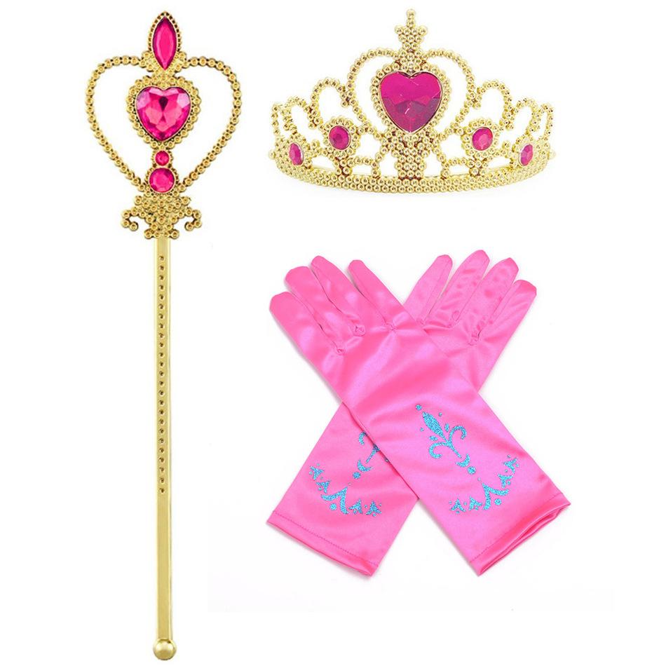 Princess Accessories Cosplay Set Combination Crown Gloves Necklace