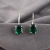 Green Emerald Gemstone Earrings Jewelry, Handmade Gorgeous Silver Earrings, 925 Sterling Silver Jewelry For Wedding Gift