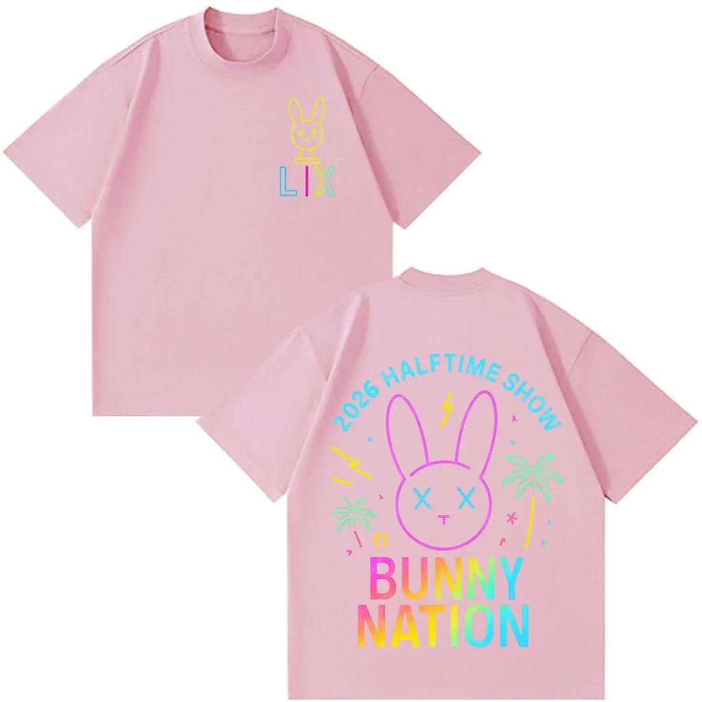 Rapper Bad Bunny Tour 2026 Graphic T Shirt Unisex Women Fashion Casual Tshirts Shortsleeved Loose Casual Cotton Hiphop Tshirts