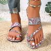  Summer new set of toe flat bottom casual light breathable open toe Velcro beach sandals women's batch