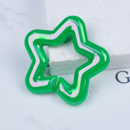 50Pcs Star Link Connectors AB Color Star Shape Linking Rings Quick Linking Rings for Bag Necklace