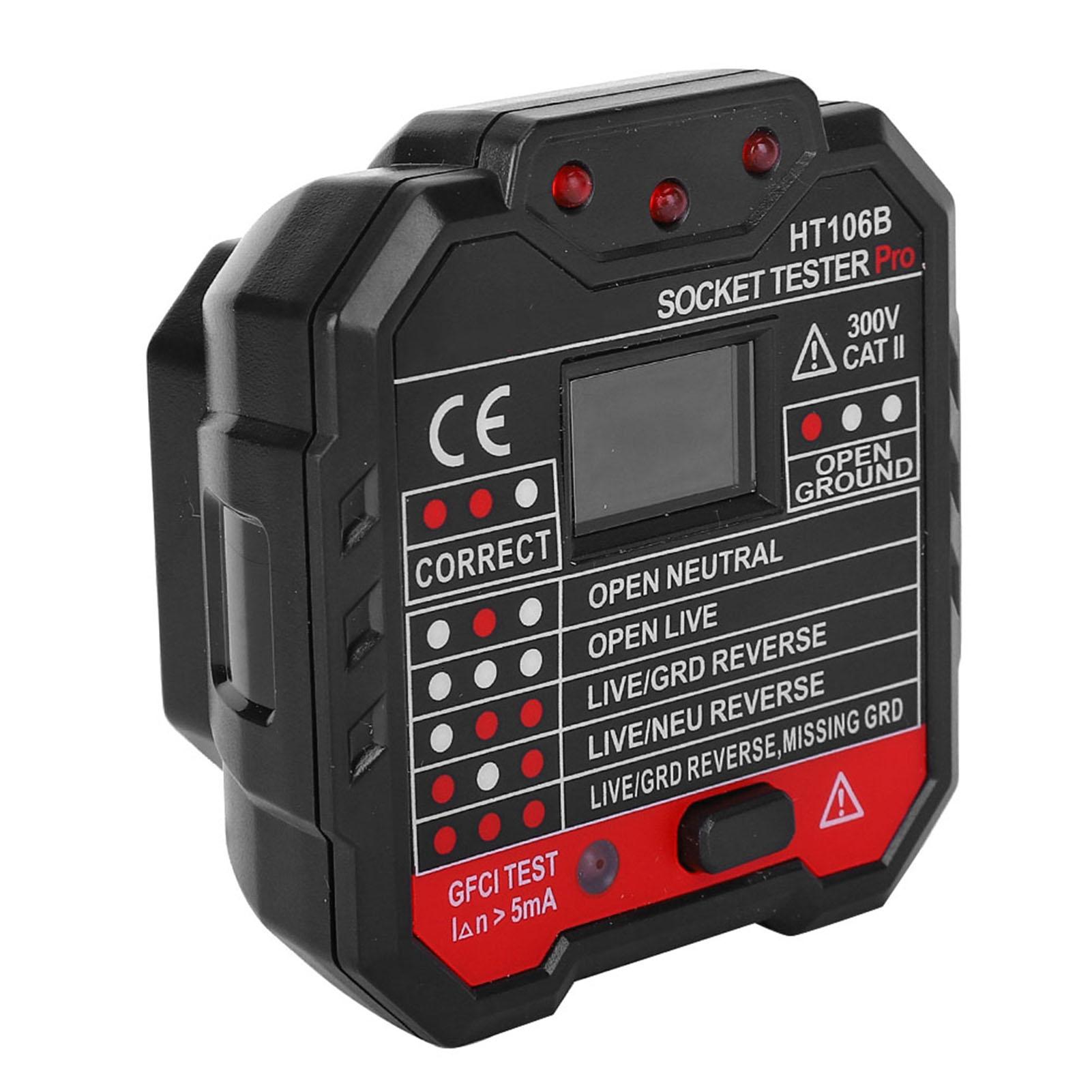 

HT106B Multifunction Electric Socket Tester Mains Fault Checker Tool