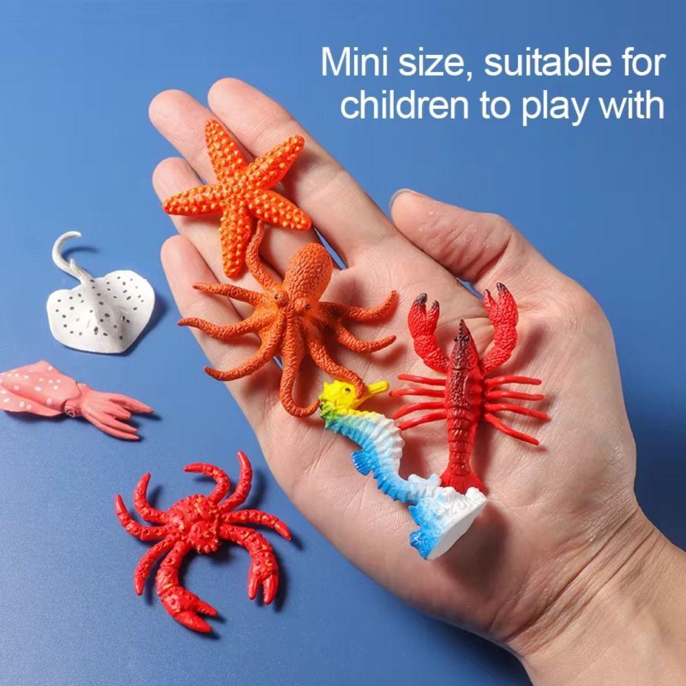 12pcs Plastic Sea Life Animals Model Starfish Simulated Fish Tank Decorations  Kids Birthday Gift