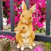 Cartoon Mother & Child Rabbit Garden Ornament