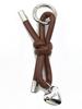INS-Stil Gewebtes Lederseil Schlüsselanhänger & Schleifen-Taschenanhänger Lanyard