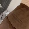 Plus Size Spicy Girl Suede A-line High Waist Skirt – Spring/Autumn