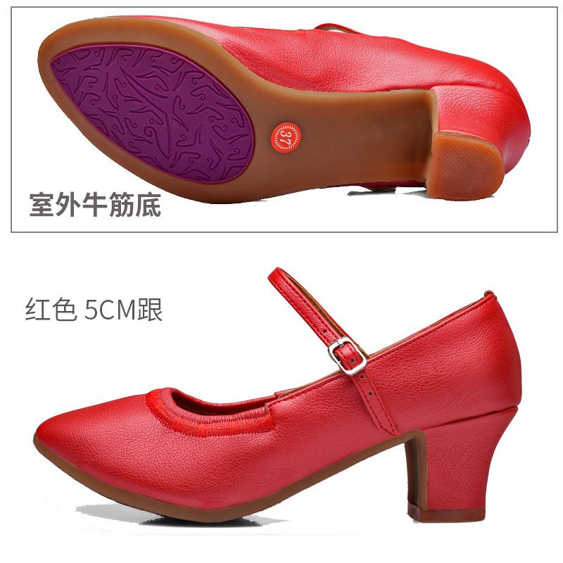 Modern Dance Shoes Women Girls Dancing Shoes Middle Heel  3.5CM 5CM Ballroom Suede Rubber Sole Latin Dance Shoes for Women