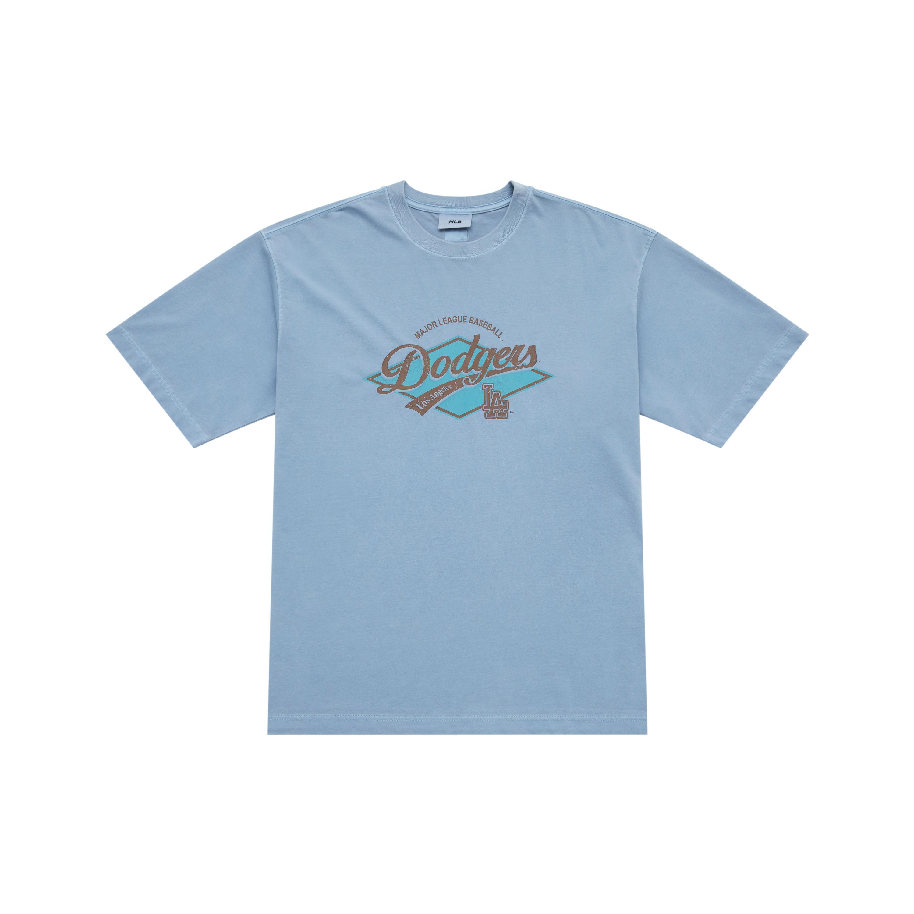 

New MLB Preppy Style Collection Los Angeles Dodgers SS25 T Shirt Unisex Light Denim 3ATSV0753-07INL XL