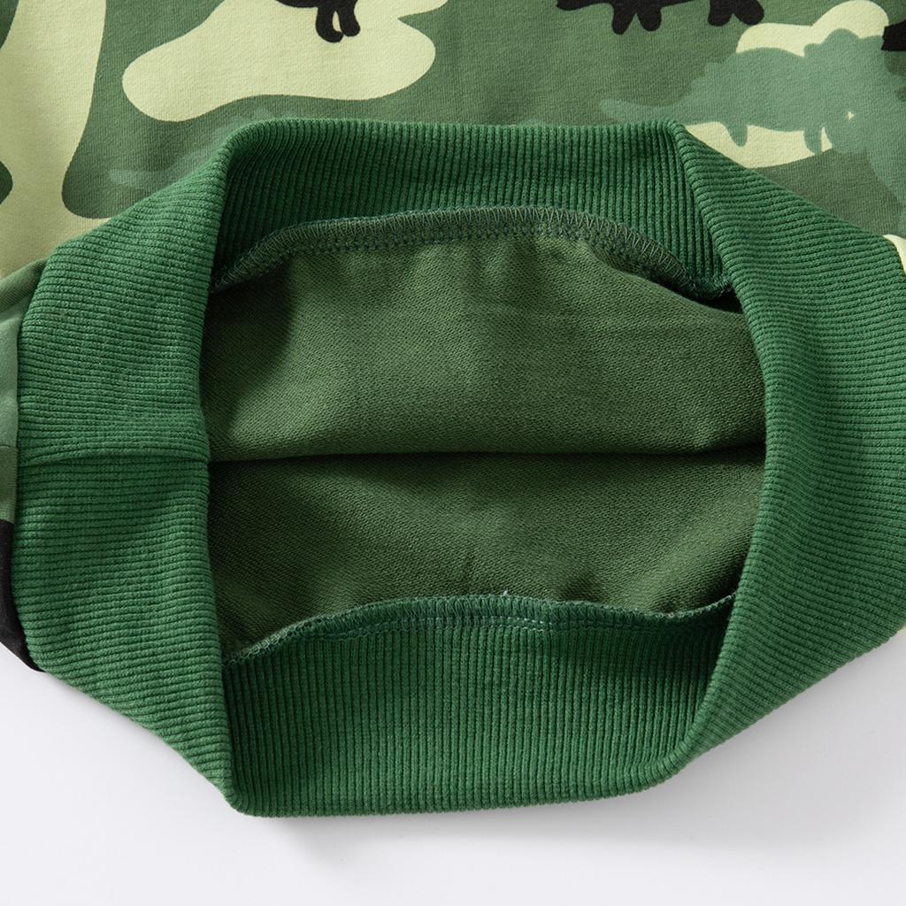 Spring new boys' fake two-piece sweater splicing fashion printing sweater medium and small children's pullover long-sleeved sweater