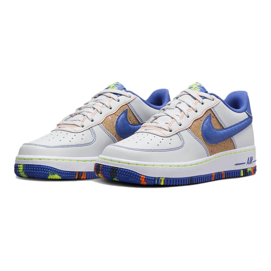 Nike Air Force 1 LV8 Gs Photon Dust Volt Total Orange Astronomy Blue HJ9231-025