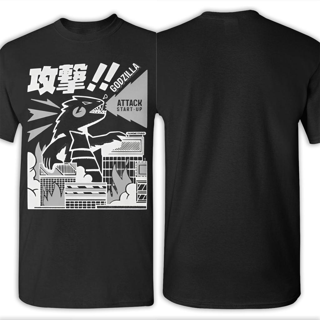 Mens Womens Anime Cartoon Giant Dinosaur Shirt Cotton Graphic Printed Tee Japan Movie Shirts Clothing Outfits