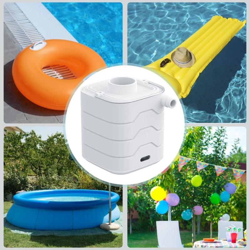 1Set Wireless Rechargeable Air Inflator With LED Lamp Outdoor Inflatable Pumps for Outdoor and Home Use