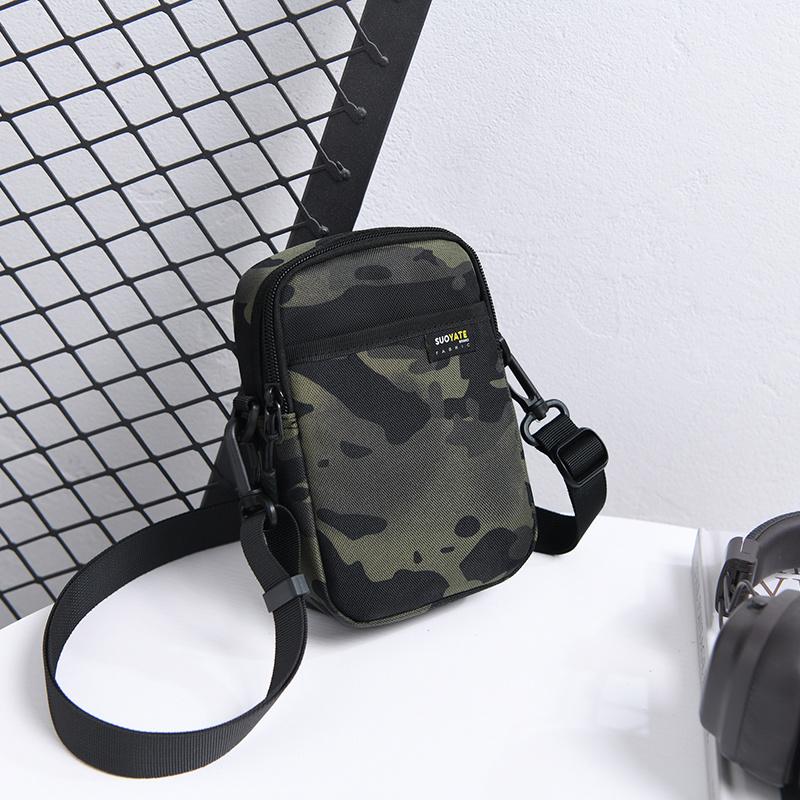 Men's Camouflage Print Mobile Phone Bag Shoulder Bag Small Square Bag