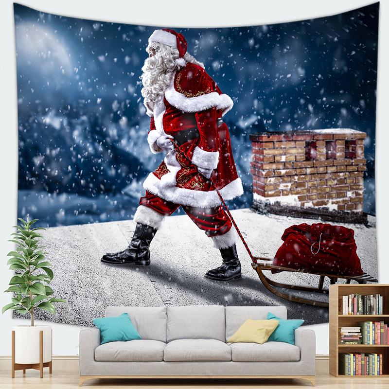 Santa Claus Christmas Decoration Background Christmas Series Tapestry Wall Hanging