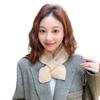Scarf Korean Version Thickened Autumn and Winter New Peach Heart Cross Lazy Scarf Scarf Woolen Knitted Scarf