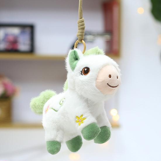 Rainbow Pony Plush Keychain Cute Soft Stuffed Animal Toy for Bag Backpack