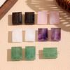 White and Purple Crystal Wushi Pai Ring Face Beads for DIY Jewelry Accessories