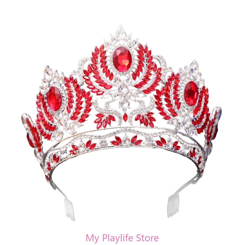 Elegant Crystal Crowns Comb for Women Princess Tiaras for Special Event