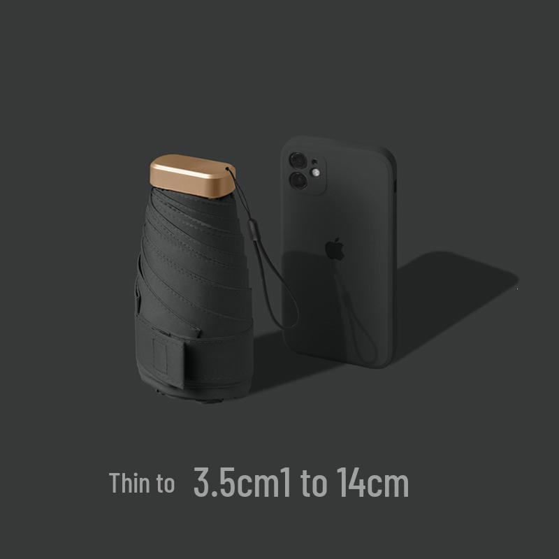 Mini Women's Five-Fold Sun Protection Lightweight Umbrella - Compact Capsule Design