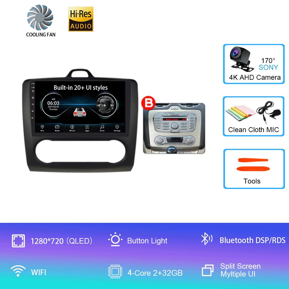 

Android 14 Автомобильное радио Авторадио для Ford Focus 2 Mk2 2004 - 2011 GPS-навигация Мультимедийный проигрыватель Carplay Стерео WIFI 360 Камера CHINA