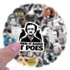 60 Waterproof Edgar Allan Poe Stickers for Decorating Stationery, Water Bottles, and Computers