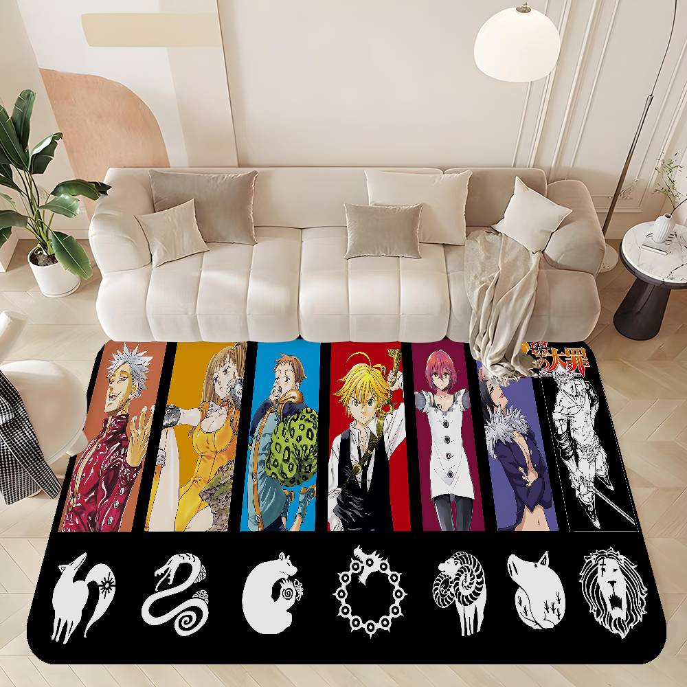THE Seven Deadly Sins Anime Floor Mat INS Style Soft Bedroom Floor House Laundry Room Mat Anti-skid Bedside Area Rugs