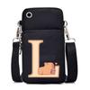 Lightweight Multifunctional Oblique Span Bag Fashion Kapibara Letter Print Black Change Bag Casual Shoulder Bag