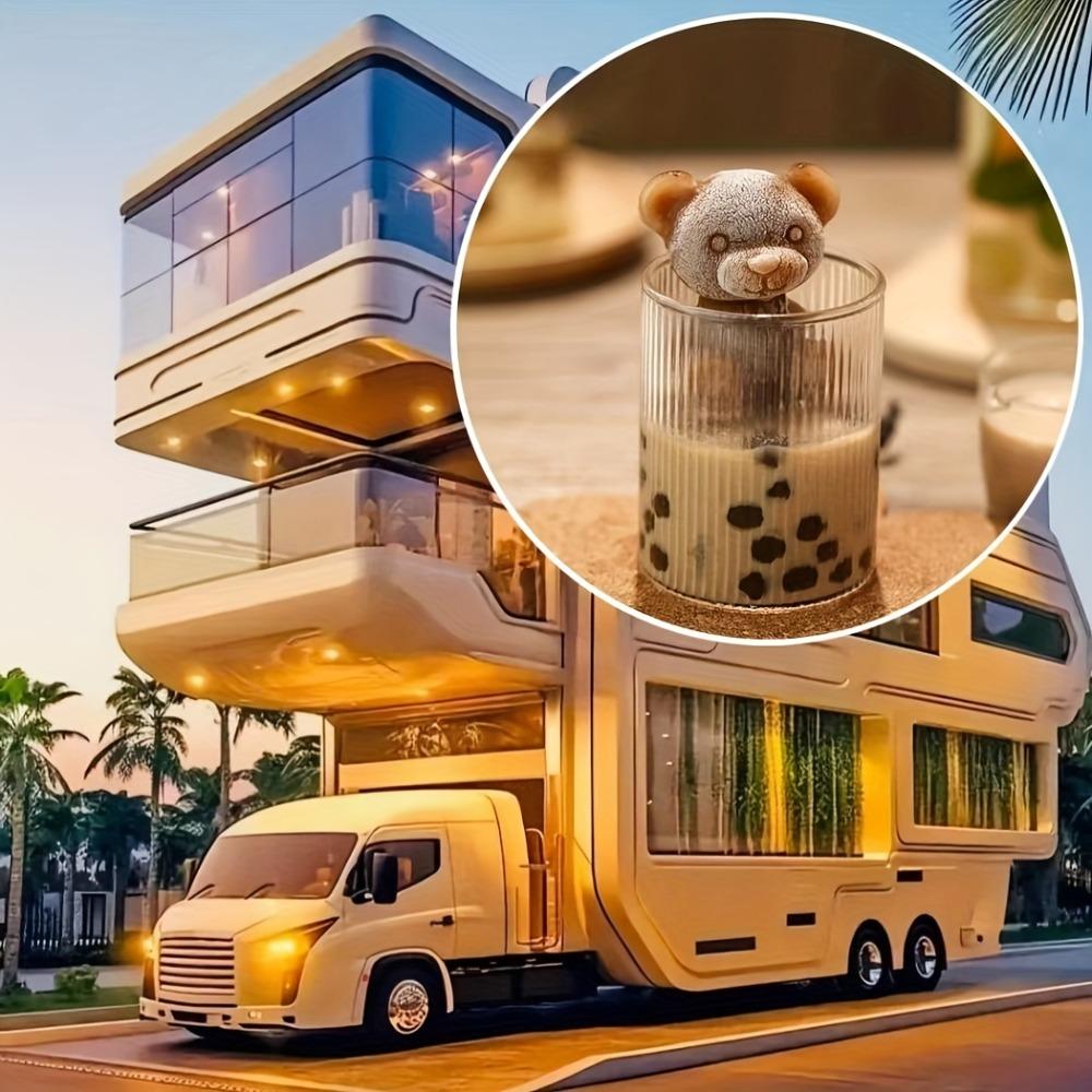 1 ks silikonová forma na medvídka ledová kostka medvěd forma DIY ledová kostka, pryskyřice, svíčka, formy na čokoládu roztomilá 3D dekorace nápoje